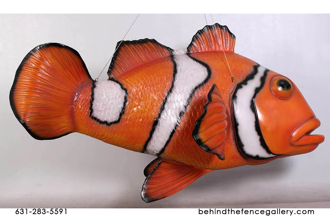 Giant Clownfish Statue - Hanging Fish Sculpture Giant Clownfish Statue - Hanging Fish Sculpture