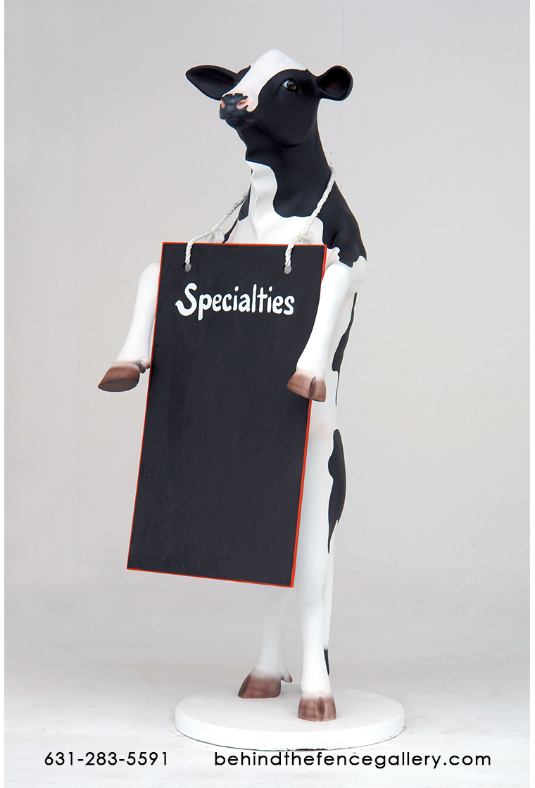 Cow Standing Statue with Menu Cow Standing Statue with Menu