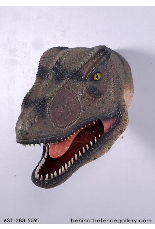 Dinosaur Head Allosaurus Mouth Open Wall Mount Statue Dinosaur Head Allosaurus Mouth Open Wall Mount Statue