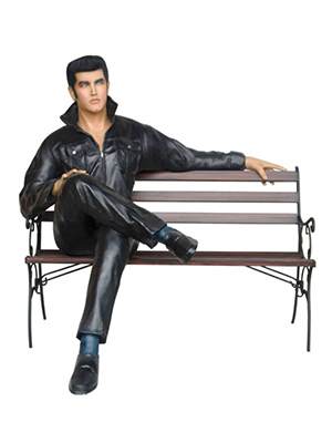 Elvis Presley on Bench Elvis Presley on Bench
