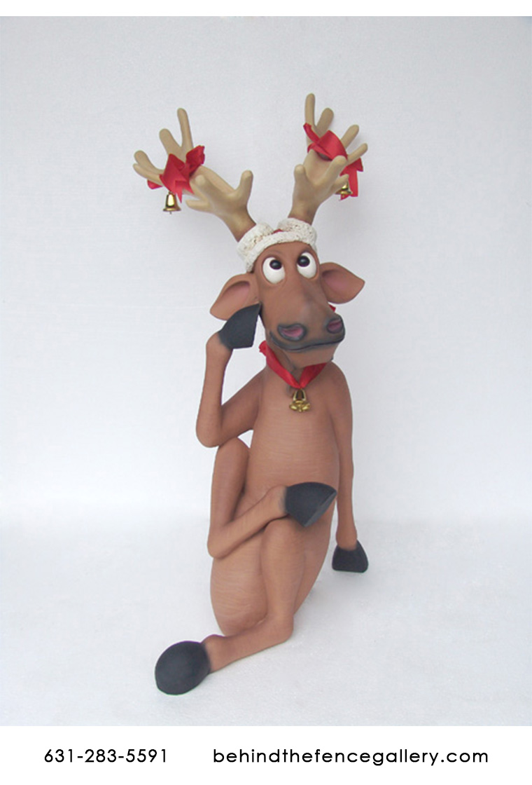 Funny Reindeer Sitting with Crosslegs Funny Reindeer Sitting with Crosslegs