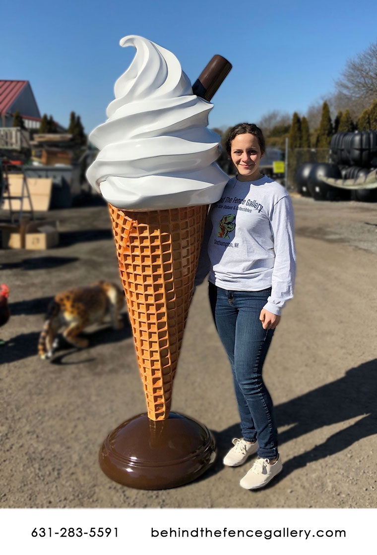 Giant Ice Cream Statue Soft Serve - 6.5ft Giant Ice Cream Statue Soft Serve - 6.5ft