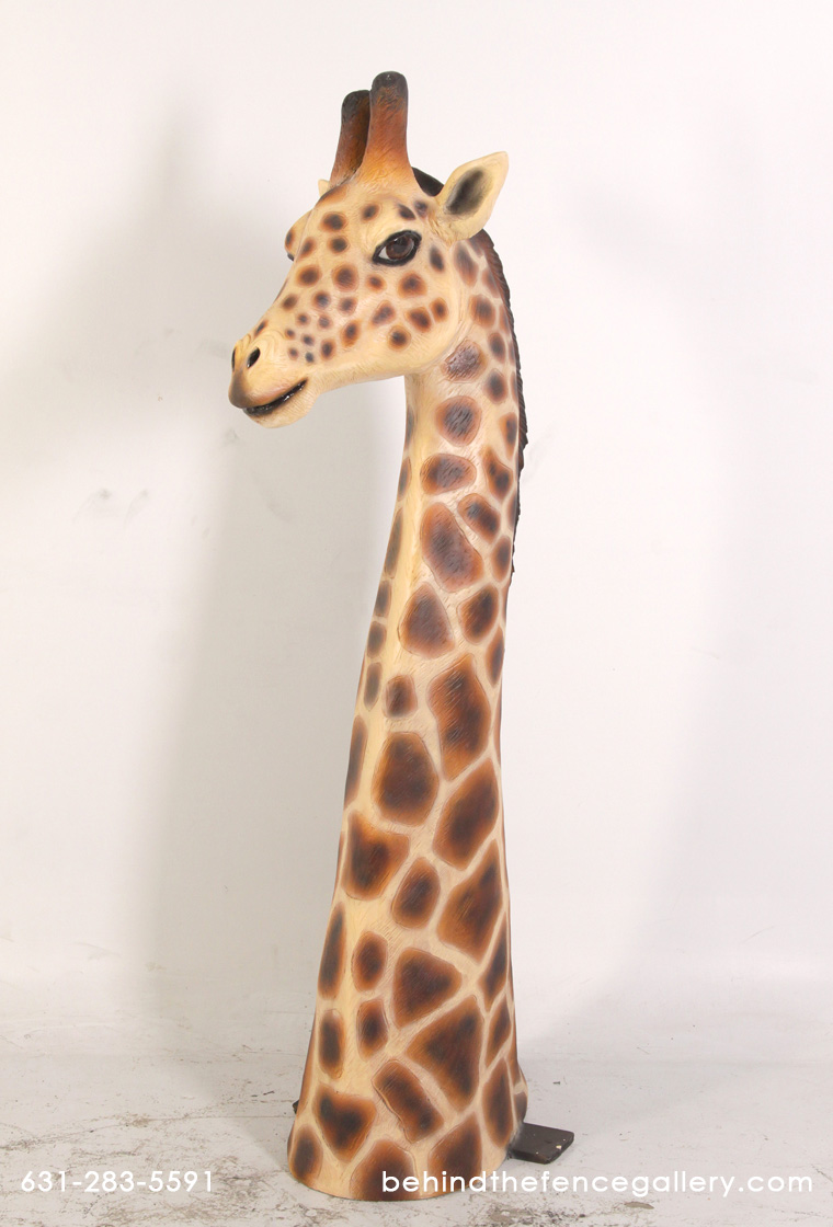 Giraffe Head Statue Wall Mount Safari Theme Decor Giraffe Head Statue Wall Mount Safari Theme Decor