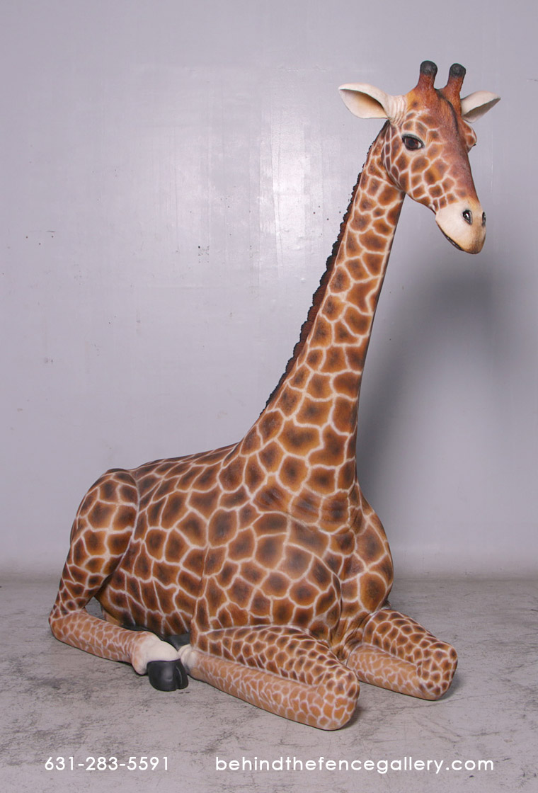 Giraffe Statue Sitting Safari Animal Theme Giraffe Statue Sitting Safari Animal Theme