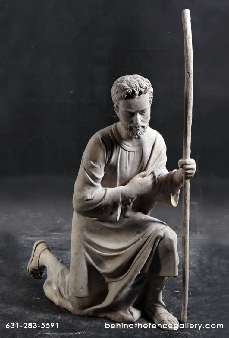 Nativity - Joseph Statue in Roman Stone Finish Nativity - Joseph Statue in Roman Stone Finish