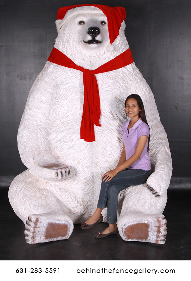 7.5 Ft. Sitting Christmas Polar Bear 7.5 Ft. Sitting Christmas Polar Bear