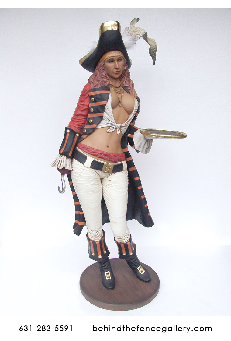 Lady Pirate Statue with Tray Lady Pirate Statue with Tray