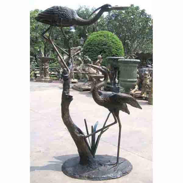 Bronze pair of Cranes Fountain Bronze pair of Cranes Fountain