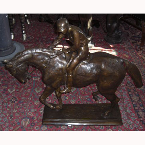 Bronze Jockey on Horse Bronze Jockey on Horse