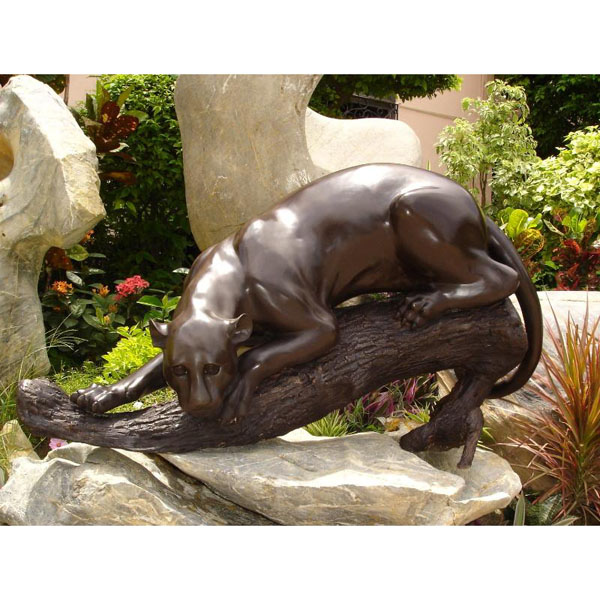 Bronze Stalking Panther on a Branch Bronze Stalking Panther on a Branch