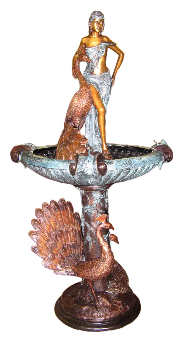 Bronze Woman with Peacock Bronze Woman with Peacock