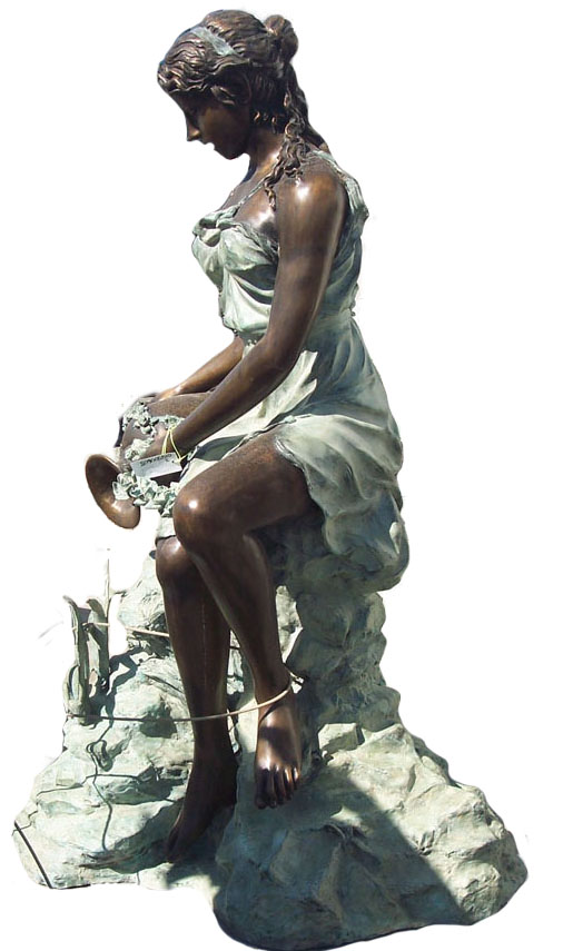 Bronze Sitting Lady with Jar Bronze Sitting Lady with Jar