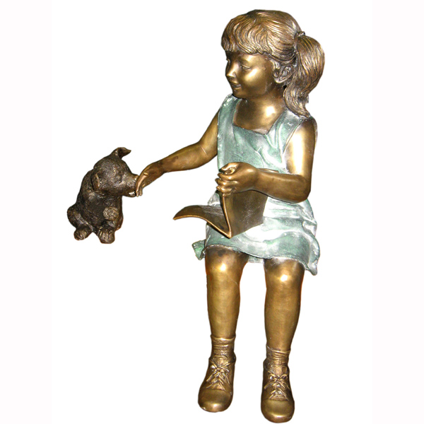 Bronze Girl with Dog Bronze Girl with Dog