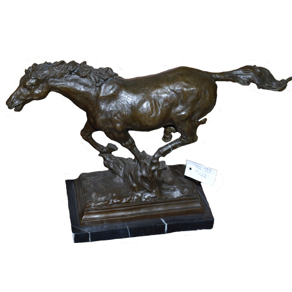 Bronze Horse with Marble Base Bronze Horse with Marble Base