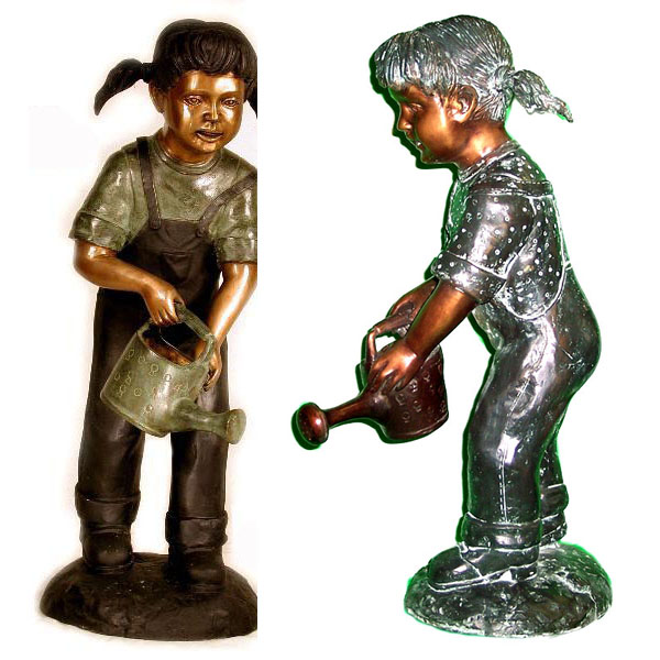 Bronze Girl with Watering Can Bronze Girl with Watering Can