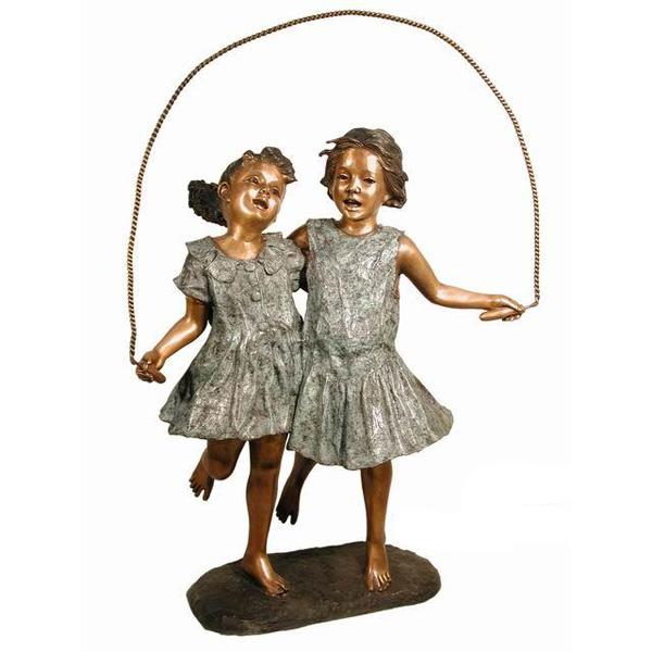 Bronze Two Girl's skipping Rope Bronze Two Girl's skipping Rope