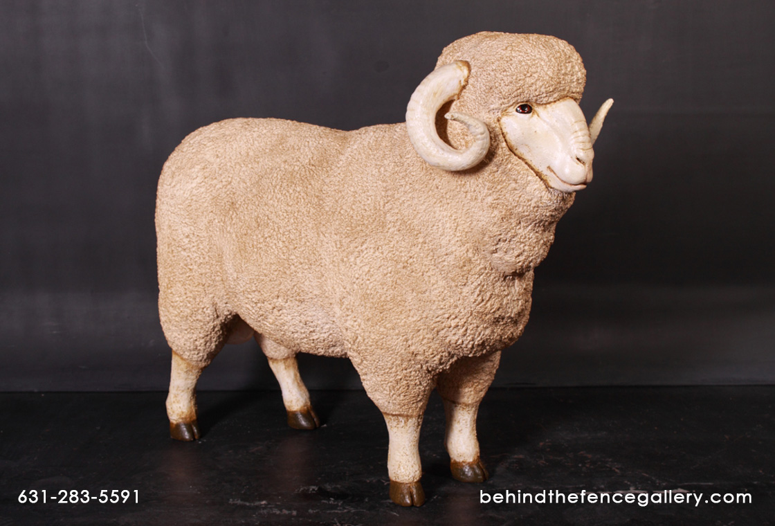 Ram Statue Life Size Merino Farm Animal Prop Ram Statue Life Size Merino Farm Animal Prop