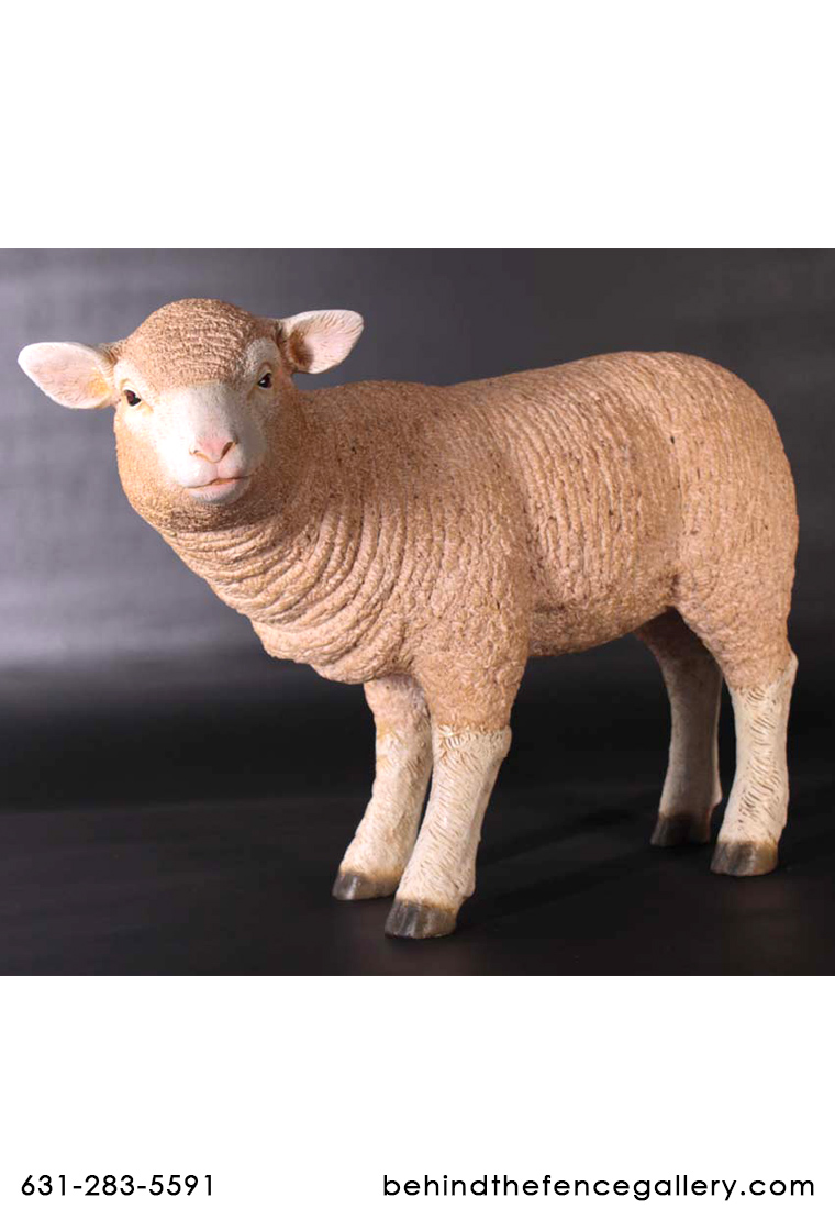 Fiberglass Standing Merino Lamb Fiberglass Standing Merino Lamb
