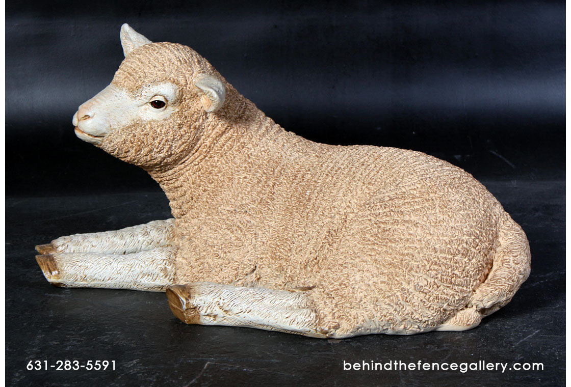 Merino Lamb Resting Statue Merino Lamb Resting Statue