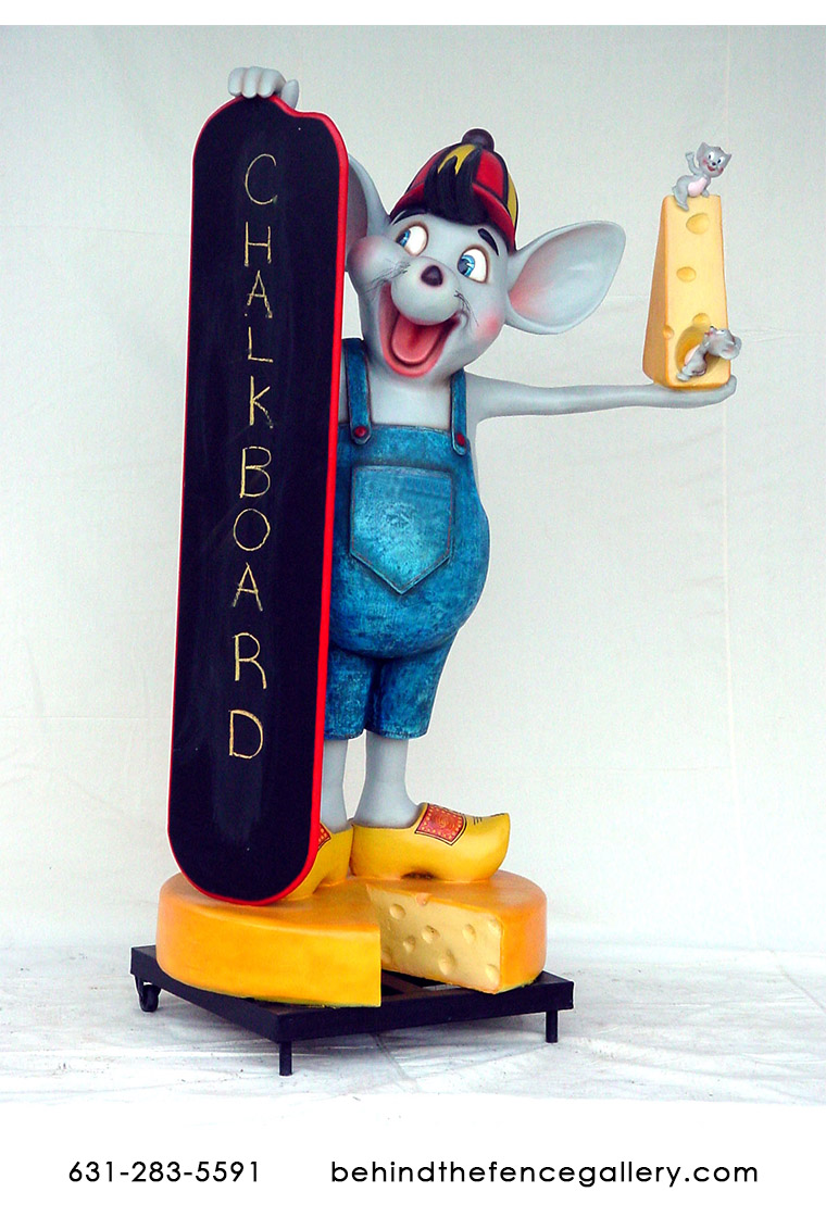 Mouse Statue with Blackboard Menu Mouse Statue with Blackboard Menu