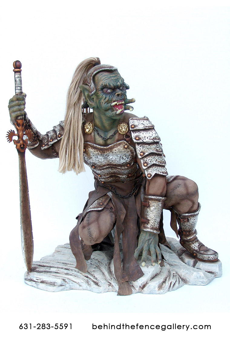 Mythical Soldier Crouching Statue Mythical Soldier Crouching Statue