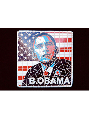 Man in Mosaic Decor Barack Obama Man in Mosaic Decor Barack Obama
