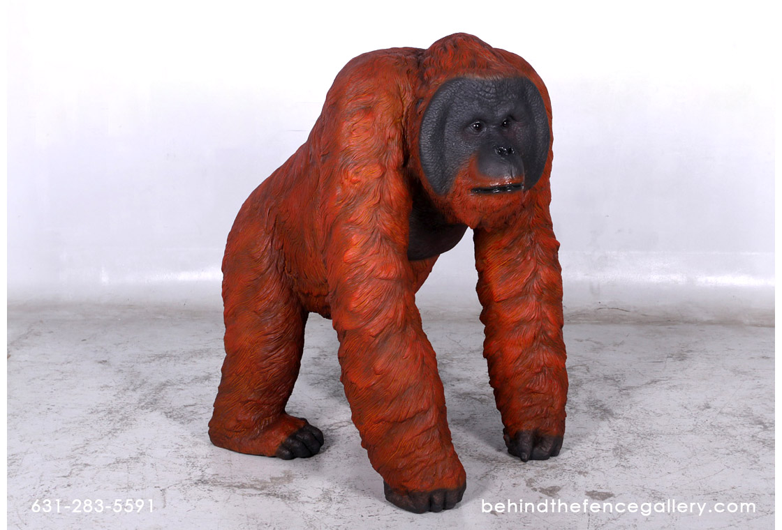 Walking Male Orangutan Statue Walking Male Orangutan Statue