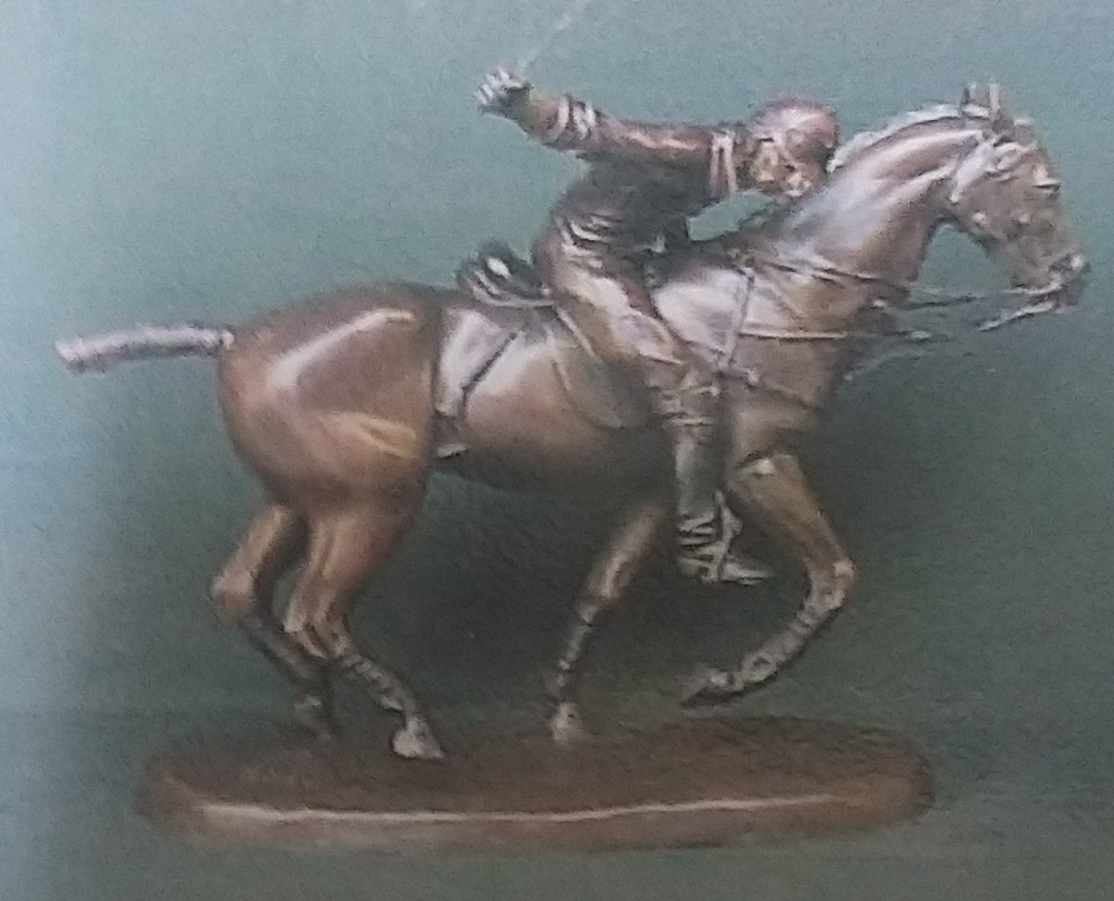 Bronze Polo Player Tabletop Statue Bronze Polo Player Tabletop Statue