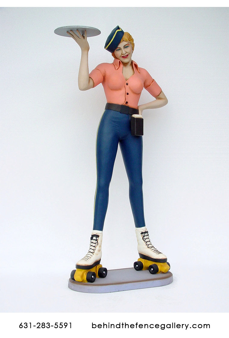 Roller Skater Waitress Girl Statue Roller Skater Waitress Girl Statue