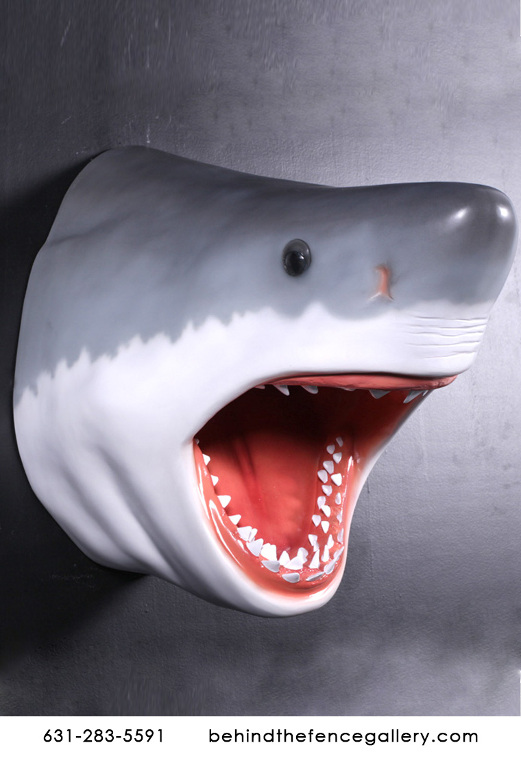 Great White Shark Head Wall Mount Statue Great White Shark Head Wall Mount Statue