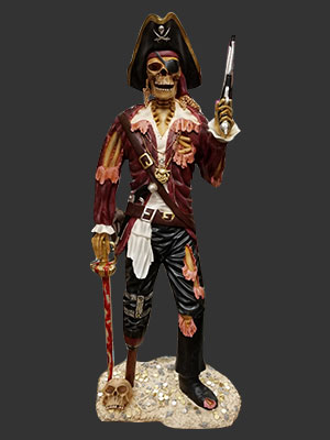 Skeleton Pirate Captain with Gun Skeleton Pirate Captain with Gun