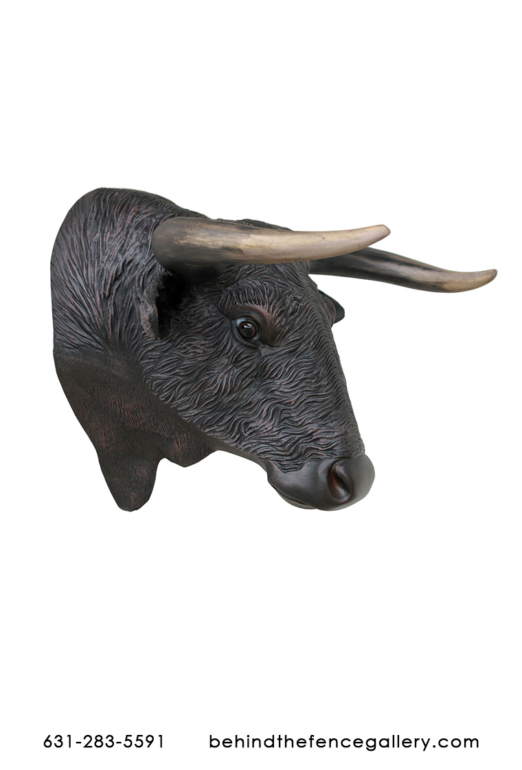 Spanish Bull Head with Horns Wall Mount Spanish Bull Head with Horns Wall Mount
