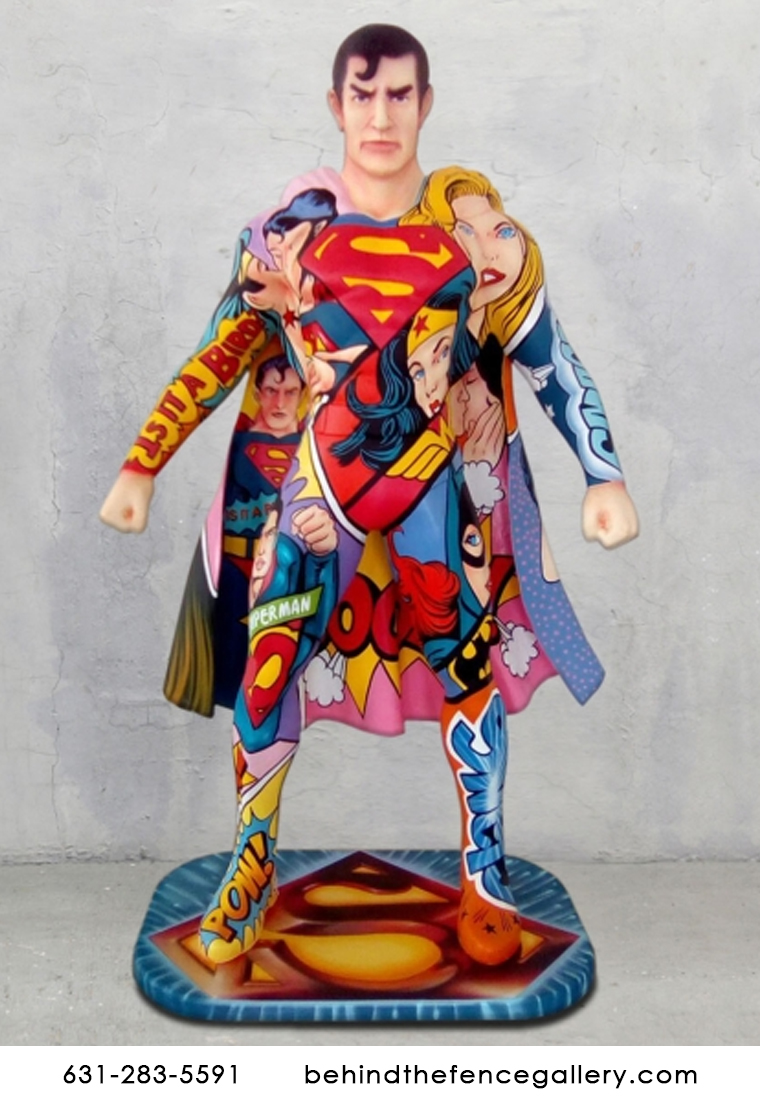 Pop Art Super Comic Book Hero Statue Pop Art Super Comic Book Hero Statue