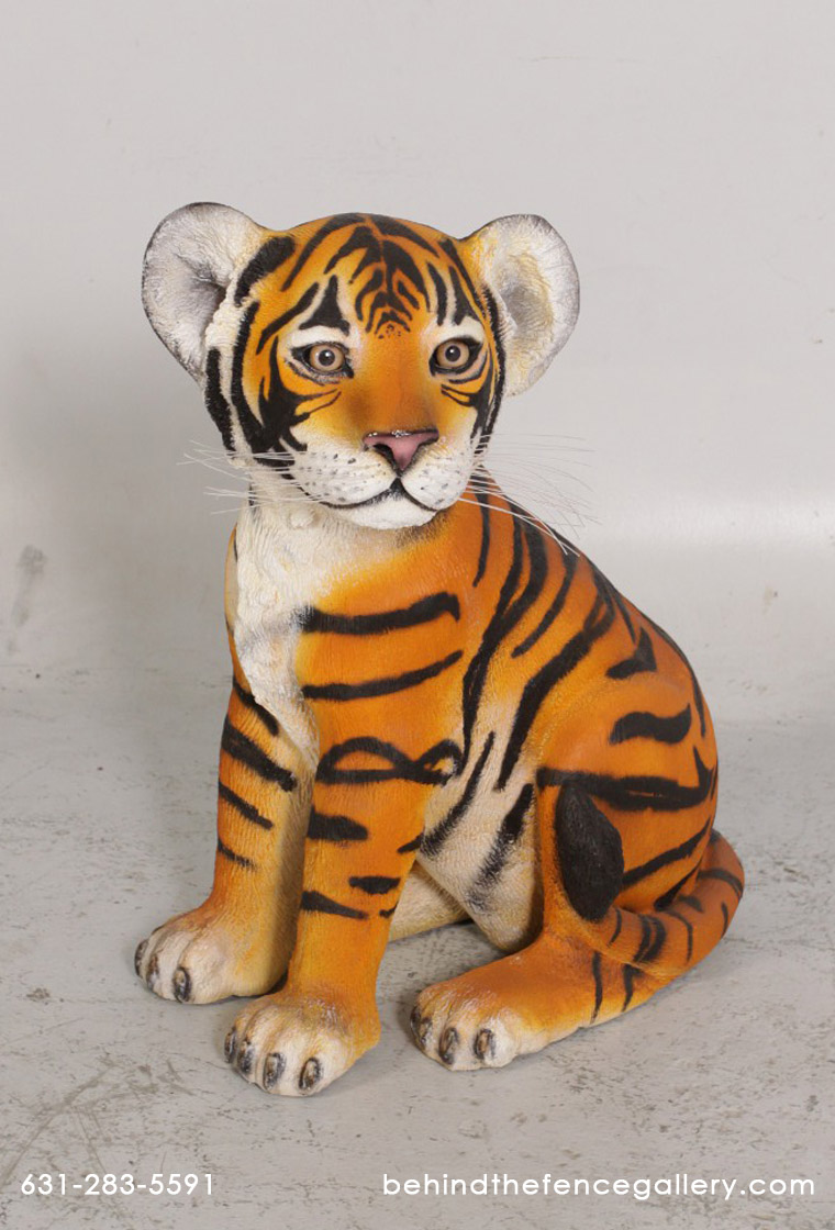 Tiger Cub Statue Sitting safari animal theme prop Tiger Cub Statue Sitting safari animal theme prop