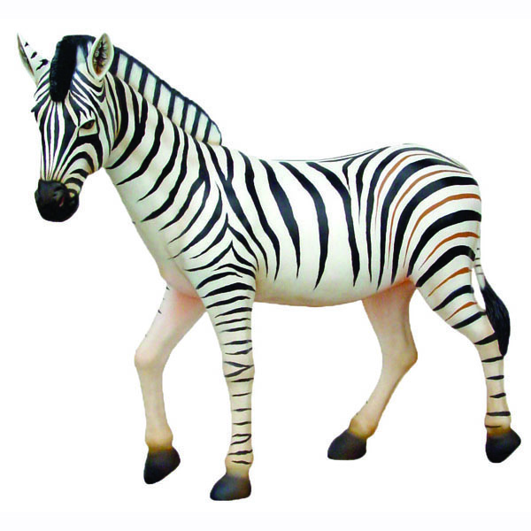 Life Size Walking Zebra Statue  Life Size Walking Zebra Statue